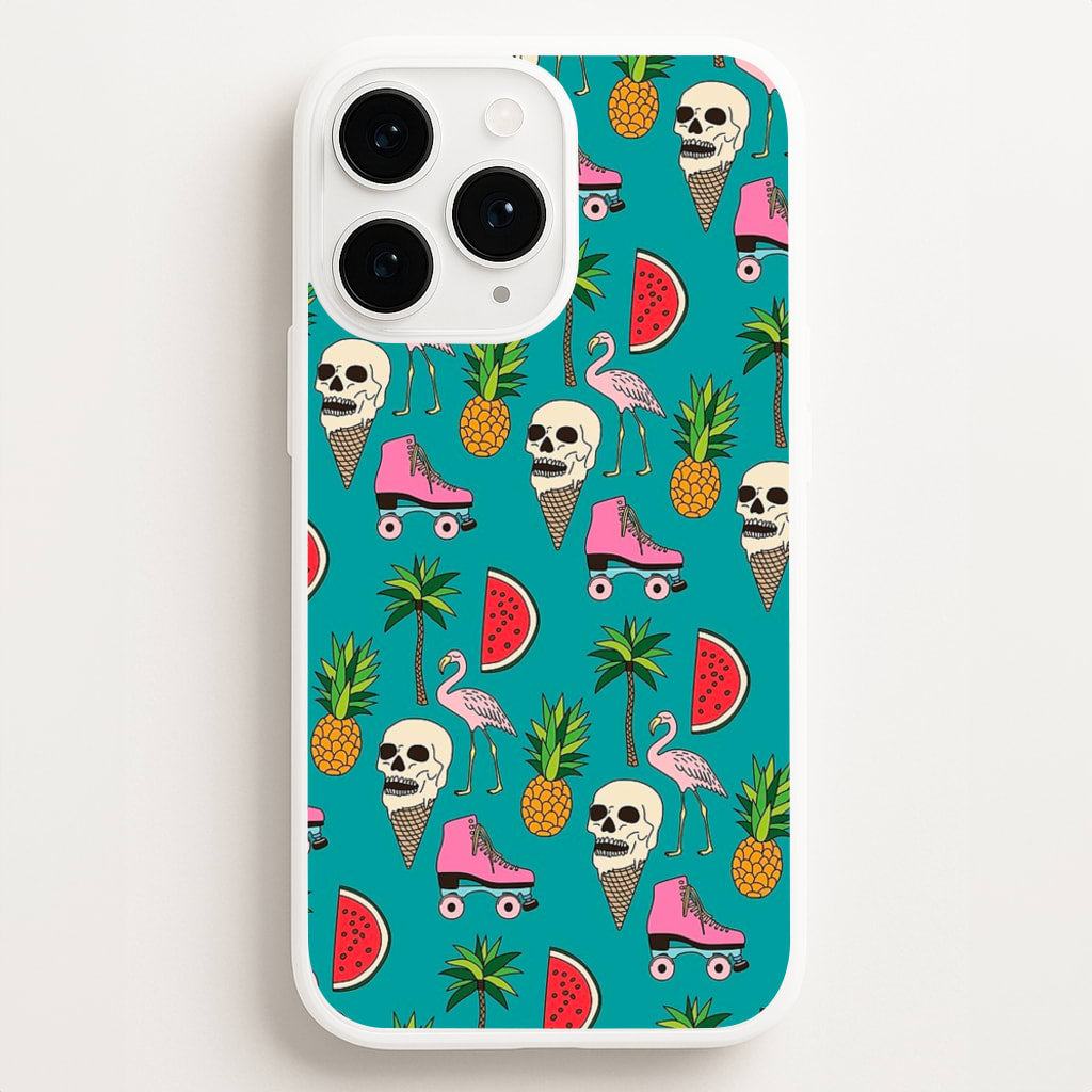 Skull Creams - Summer Pattern - Flamingos Phone Case for iPhone 16 Pro Max