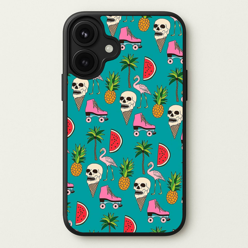 Skull Creams - Summer Pattern Phone Case for iPhone 17