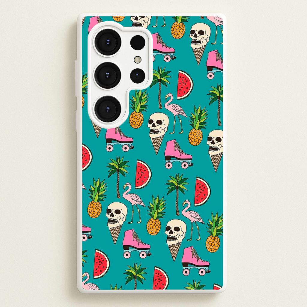 Skull Creams - Summer Pattern - Flamingos Phone Case for Galaxy S25 Ultra