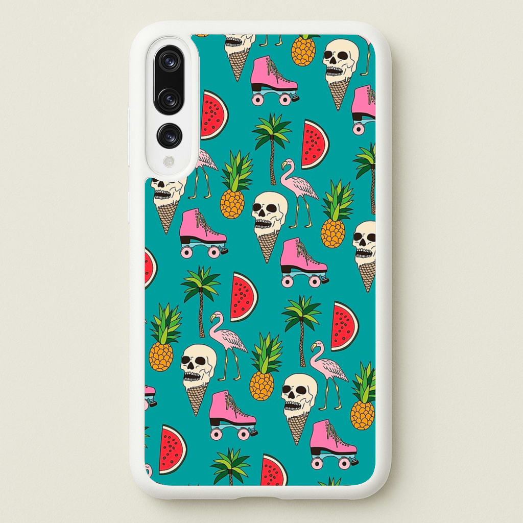 Skull Creams - Summer Pattern - Flamingos Phone Case for Huawei P20 Pro