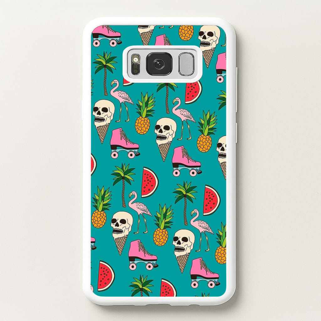 Skull Creams - Summer Pattern - Flamingos Phone Case for Galaxy S8 Plus