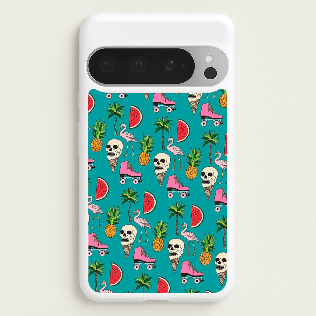 Skull Creams - Summer Pattern - Flamingos Phone Case for Google Pixel 9 Pro XL