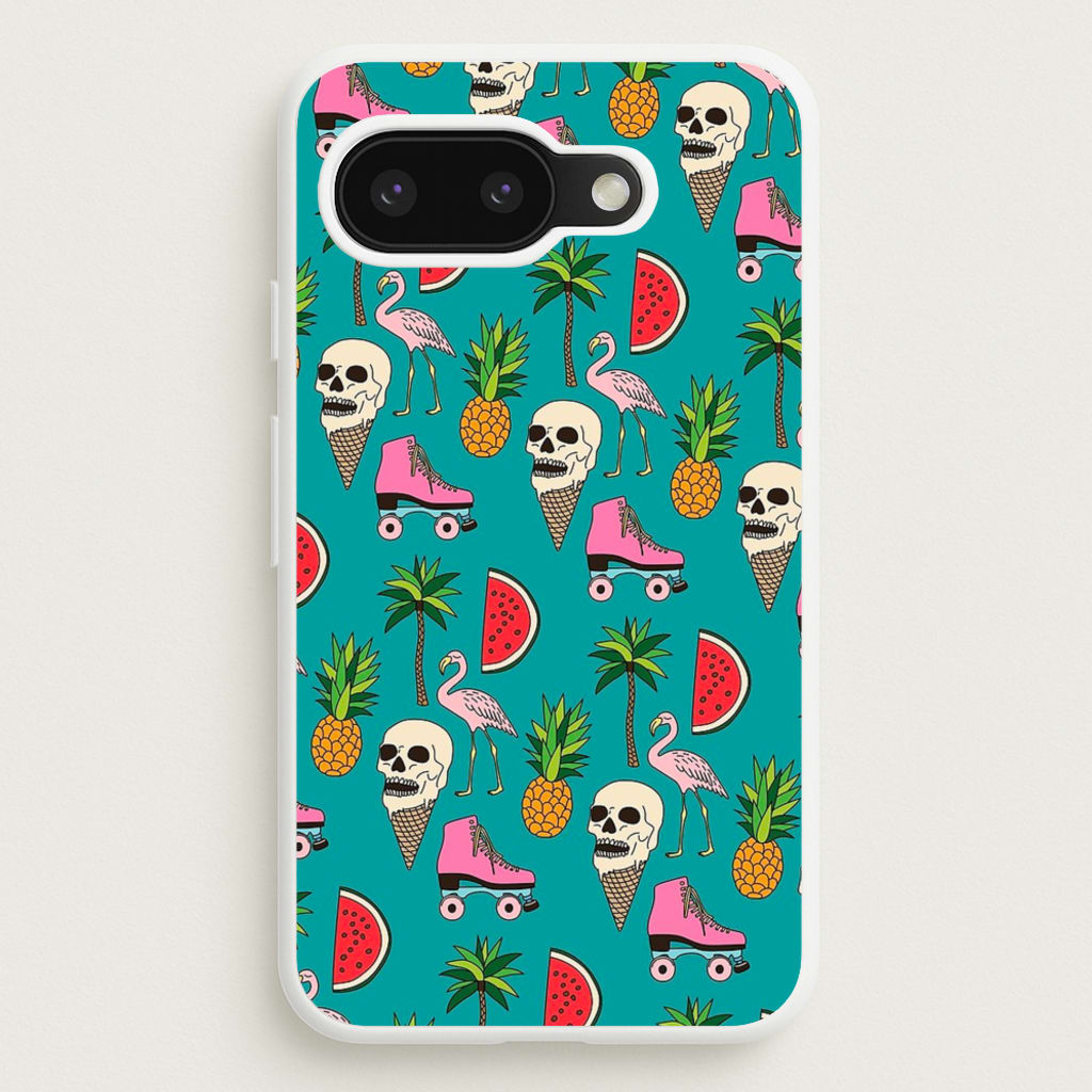 Skull Creams - Summer Pattern - Flamingos Phone Case for Google Pixel 9a