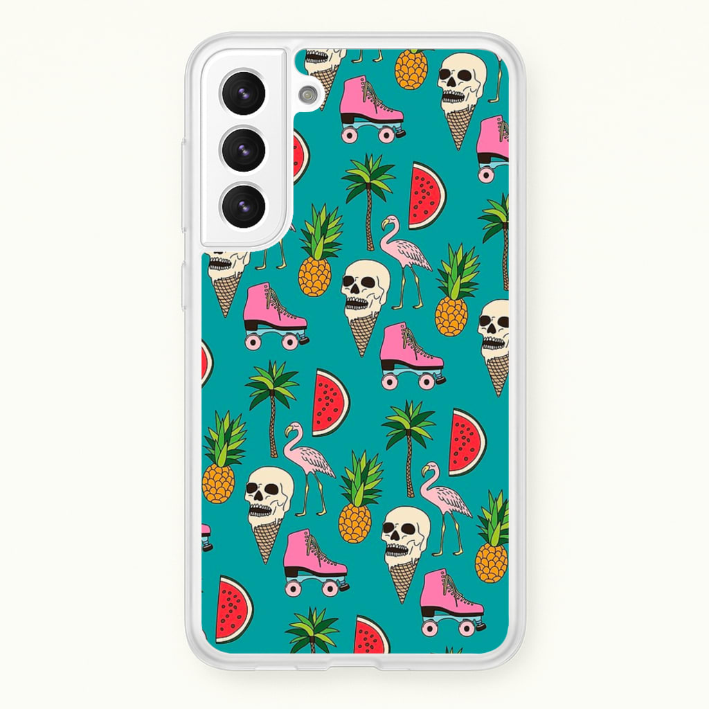Skull Creams - Summer Pattern - Flamingos Phone Case for Galaxy S22 Plus