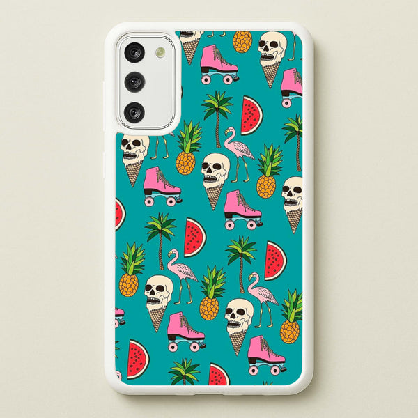 Skull Creams - Summer Pattern - Flamingos Phone Case for Galaxy A41