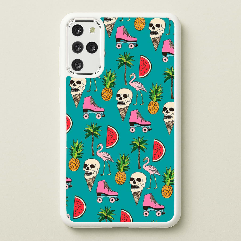 Skull Creams - Summer Pattern - Flamingos Phone Case for Galaxy S20 Plus