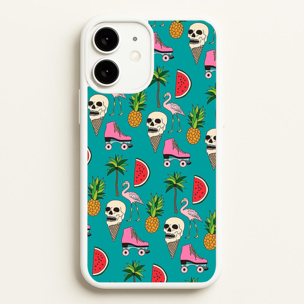 Skull Creams - Summer Pattern - Flamingos Phone Case for iPhone 11