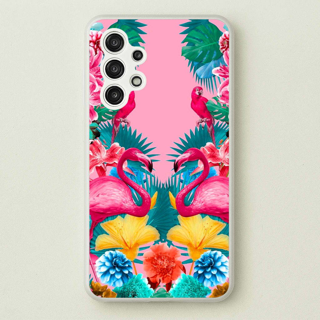 Flamingo and Tropical garden - Flamingos Phone Case for Galaxy A13