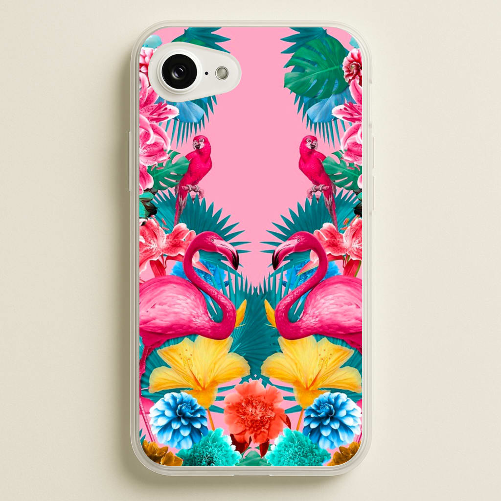 Flamingo and Tropical garden - Flamingos Phone Case for iPhone 16e