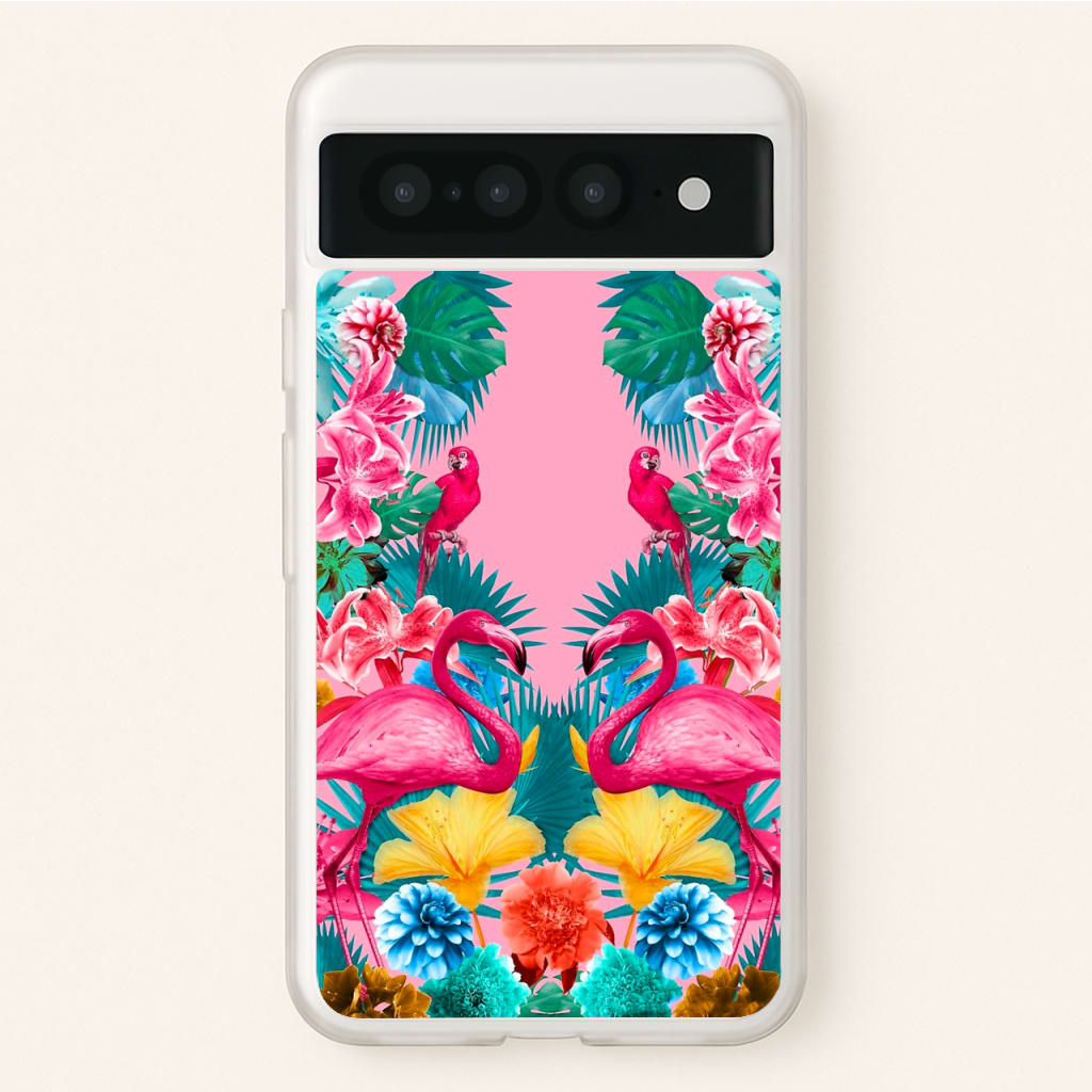 Flamingo and Tropical garden - Flamingos Phone Case for Google Pixel 7 Pro