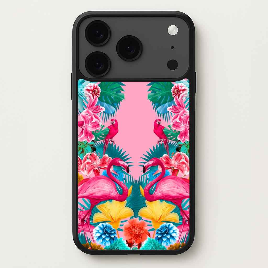 Flamingo and Tropical garden Phone Case for iPhone 17 Pro Max