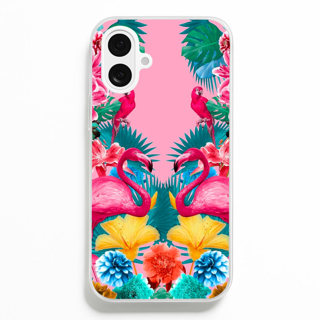 Flamingo and Tropical garden Phone Case
