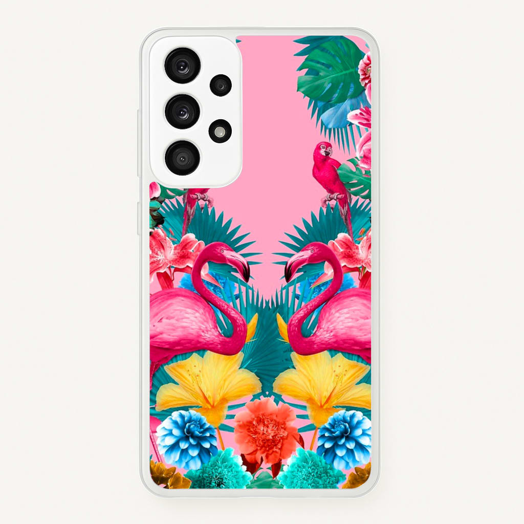 Flamingo and Tropical garden - Flamingos Phone Case for Galaxy A33