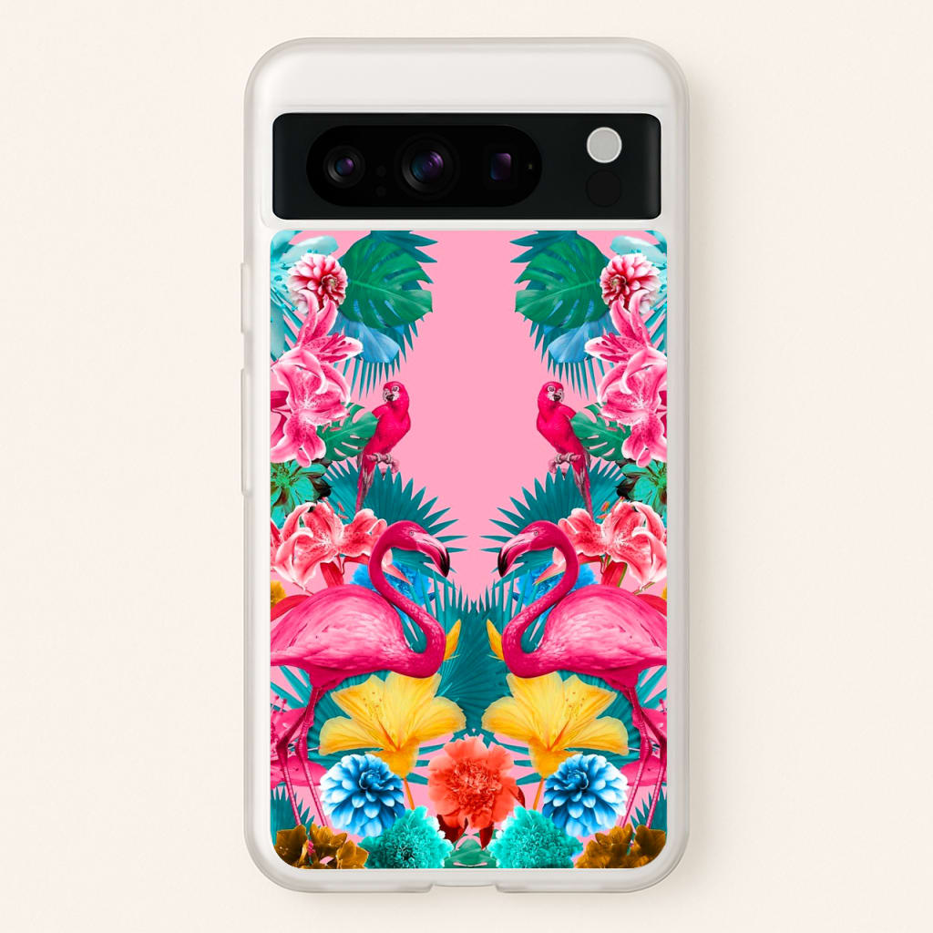 Flamingo and Tropical garden - Flamingos Phone Case for Google Pixel 8 Pro