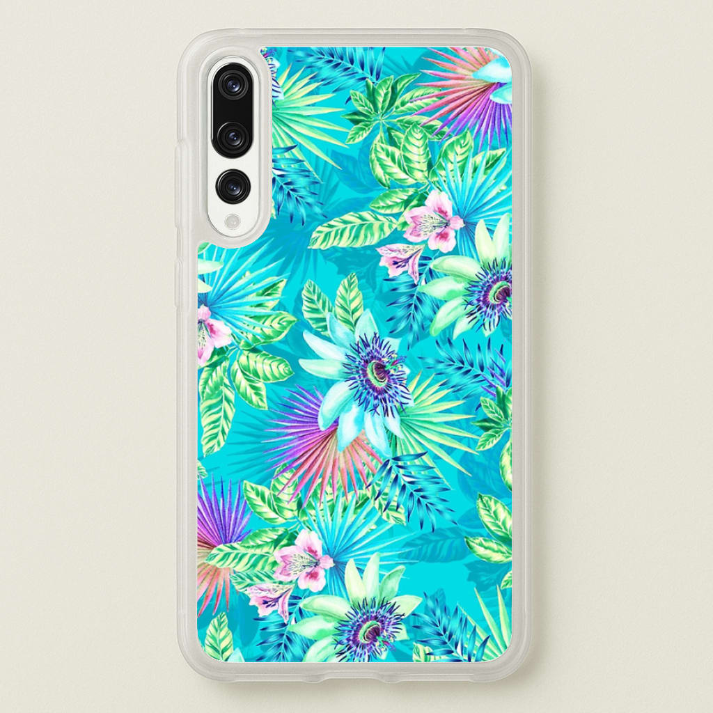 Blue Floral Pattern - Floral Phone Case for Huawei P20 Pro