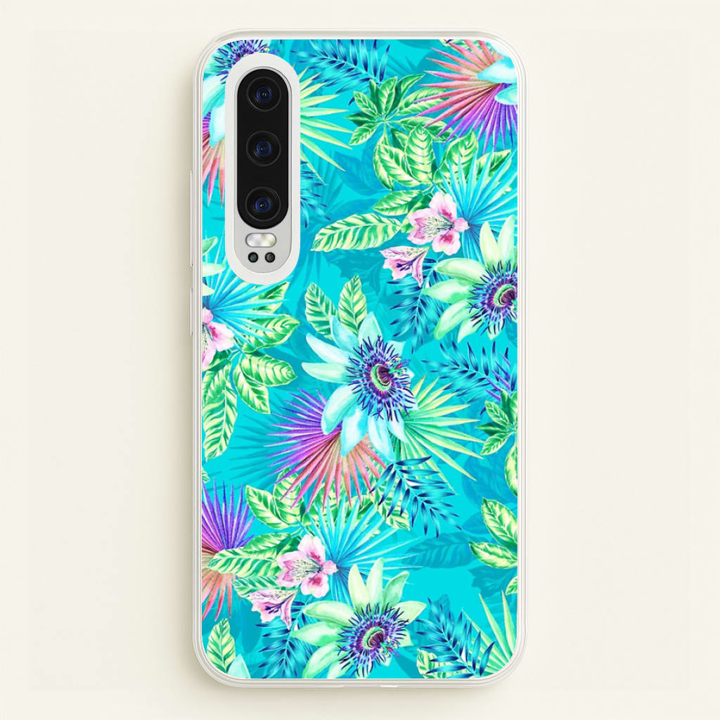 Blue Floral Pattern - Floral Phone Case for Huawei P30