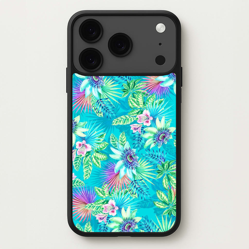 Blue Floral Pattern Phone Case for iPhone 17 Pro Max
