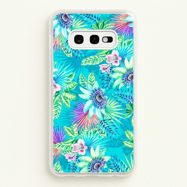 Blue Floral Pattern - Floral Phone Case for Galaxy S10e
