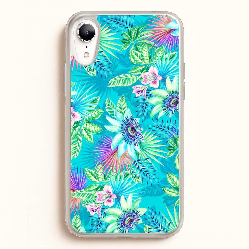 Blue Floral Pattern - Floral Phone Case for iPhone XR