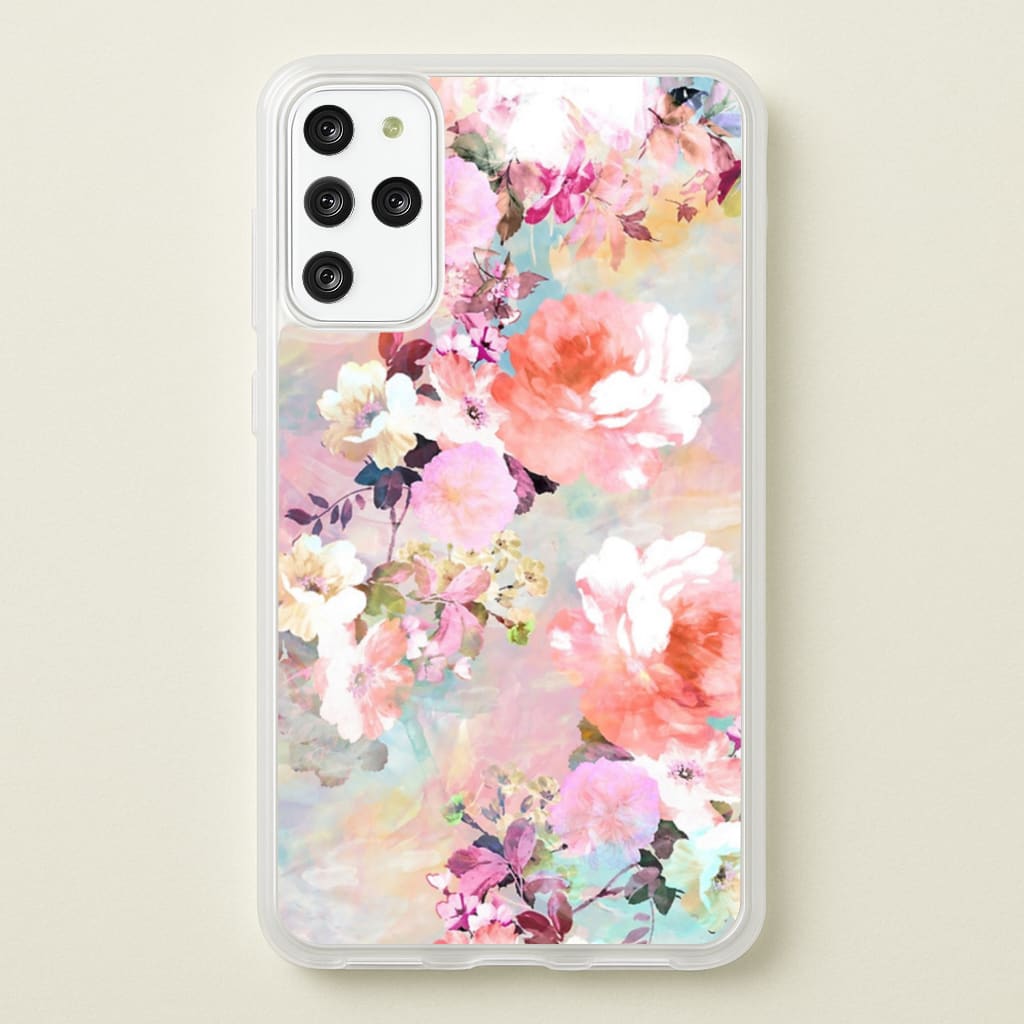 Pastel Pink Floral Pattern - Floral Phone Case for Galaxy S20 Plus