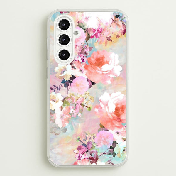 Pastel Pink Floral Pattern - Floral Phone Case for Galaxy A16