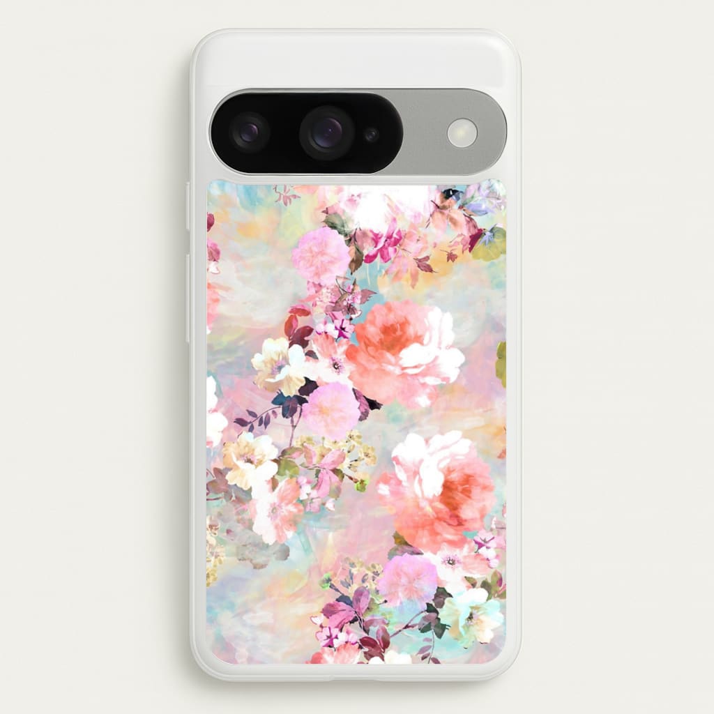 Pastel Pink Floral Pattern Phone Case for Google Pixel 10 / 10 Pro