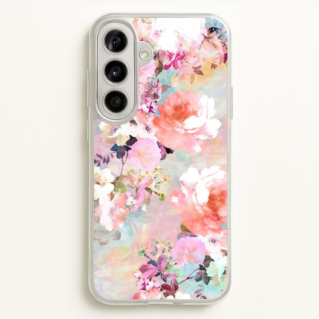 Pastel Pink Floral Pattern - Floral Phone Case for Galaxy A56