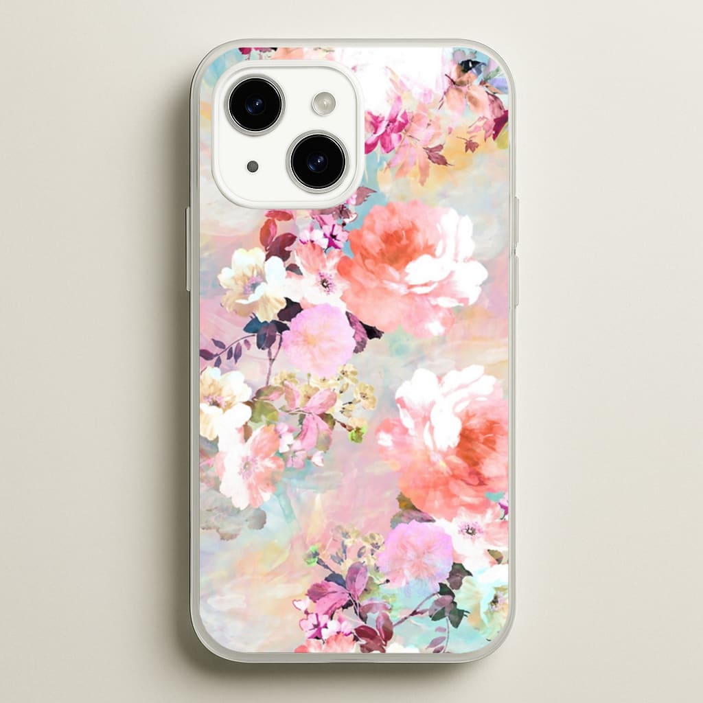 Pastel Pink Floral Pattern - Floral Phone Case for iPhone 14