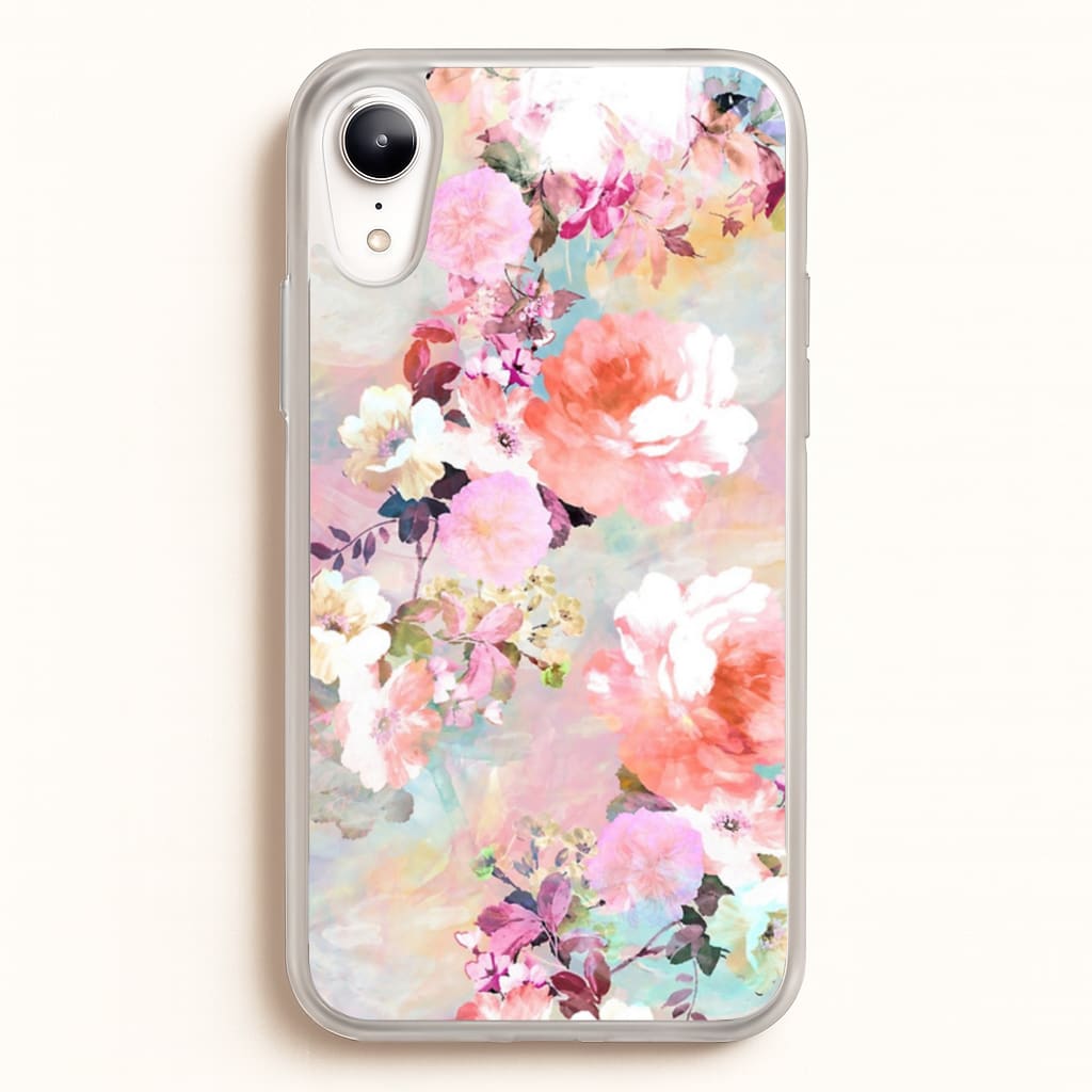 Pastel Pink Floral Pattern - Floral Phone Case for iPhone XR