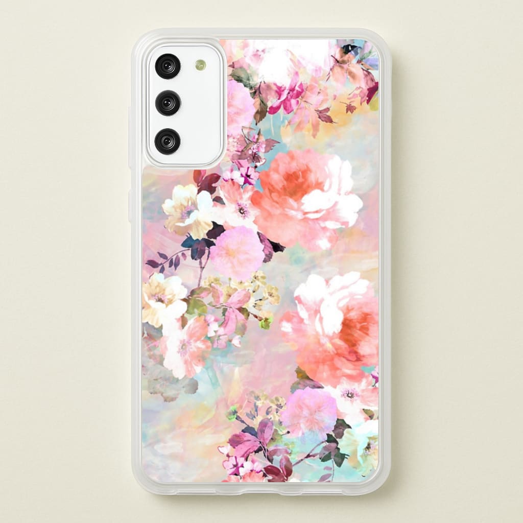 Pastel Pink Floral Pattern - Floral Phone Case for Galaxy A41