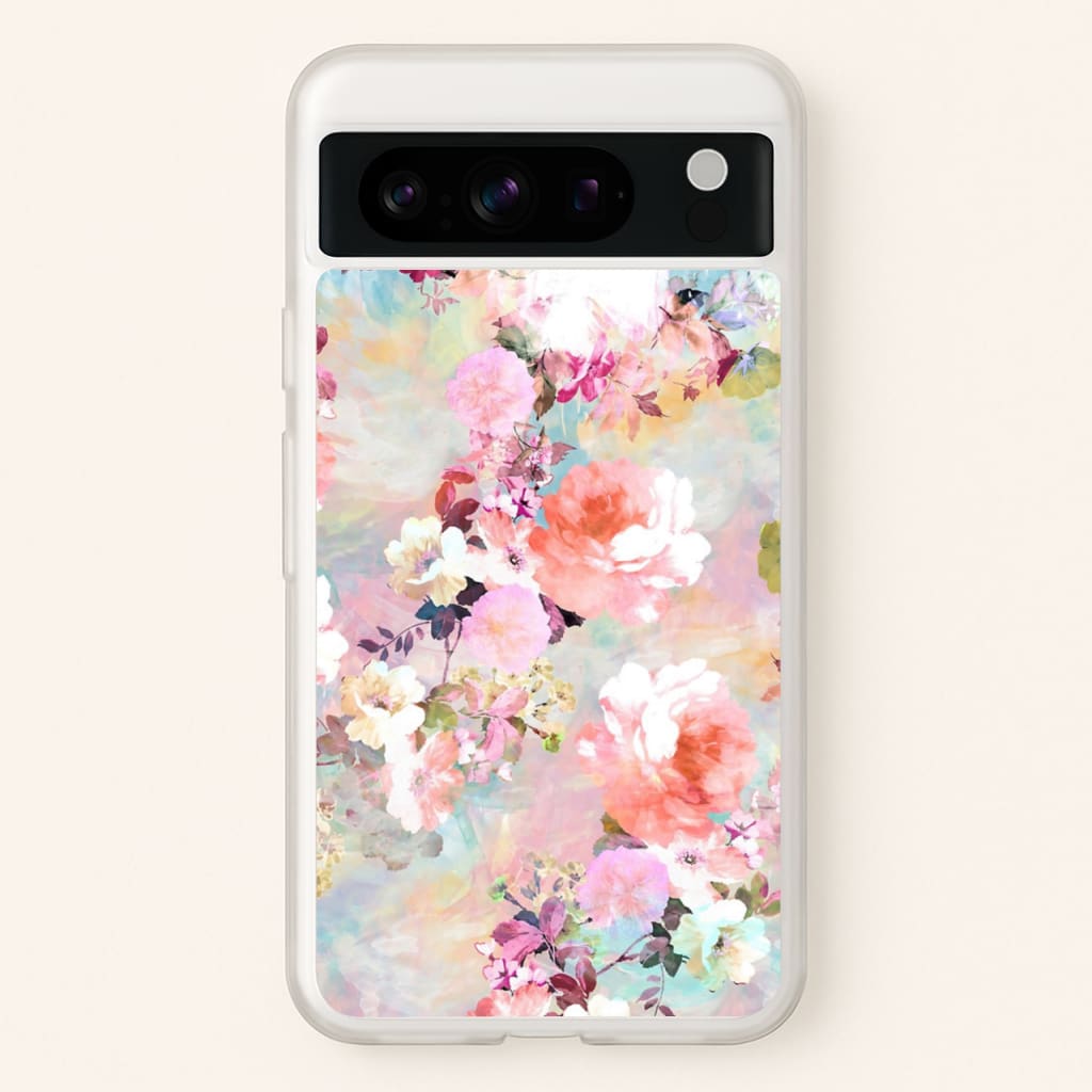 Pastel Pink Floral Pattern - Floral Phone Case for Google Pixel 8 Pro