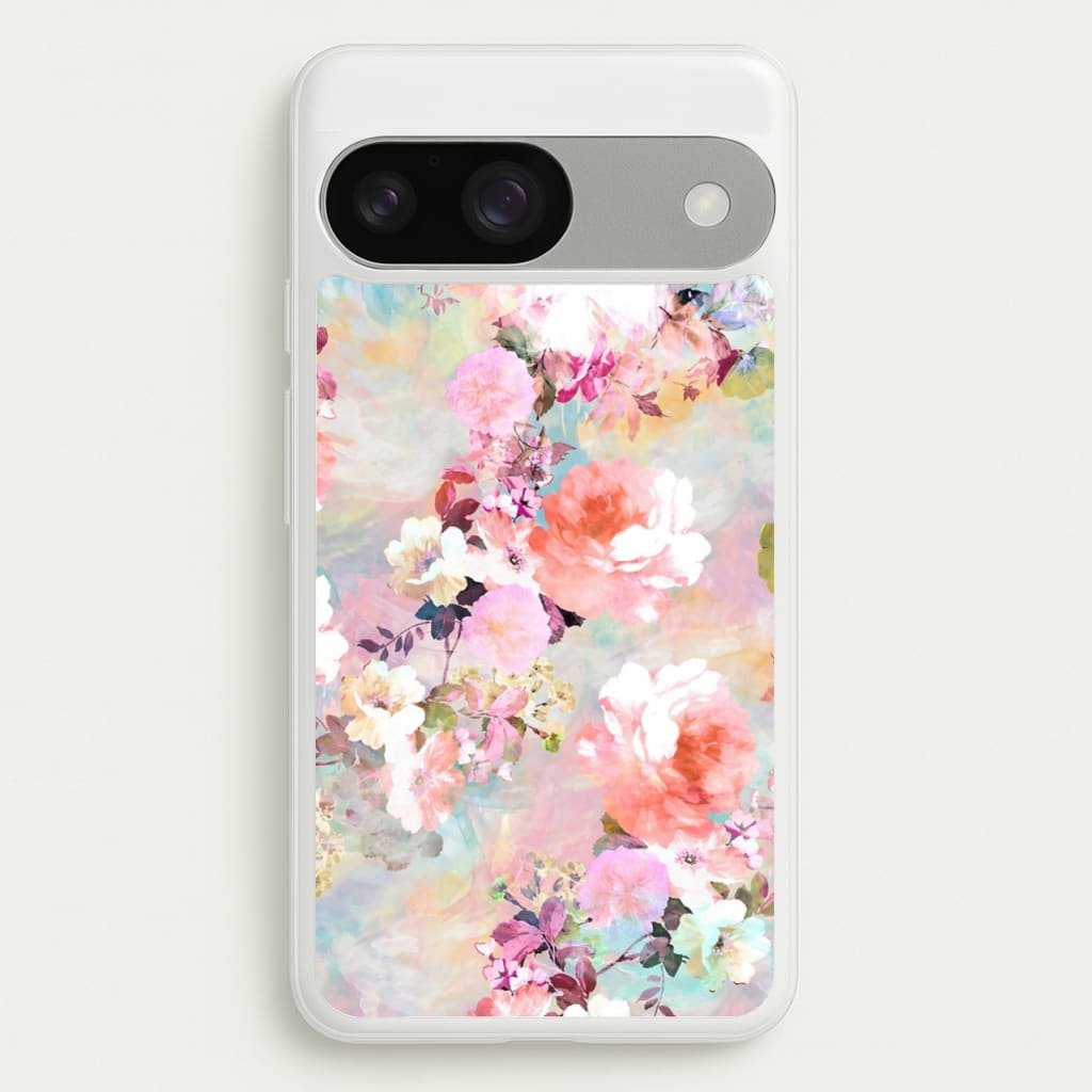 Pastel Pink Floral Pattern - Floral Phone Case for Google Pixel 9 / 9 Pro