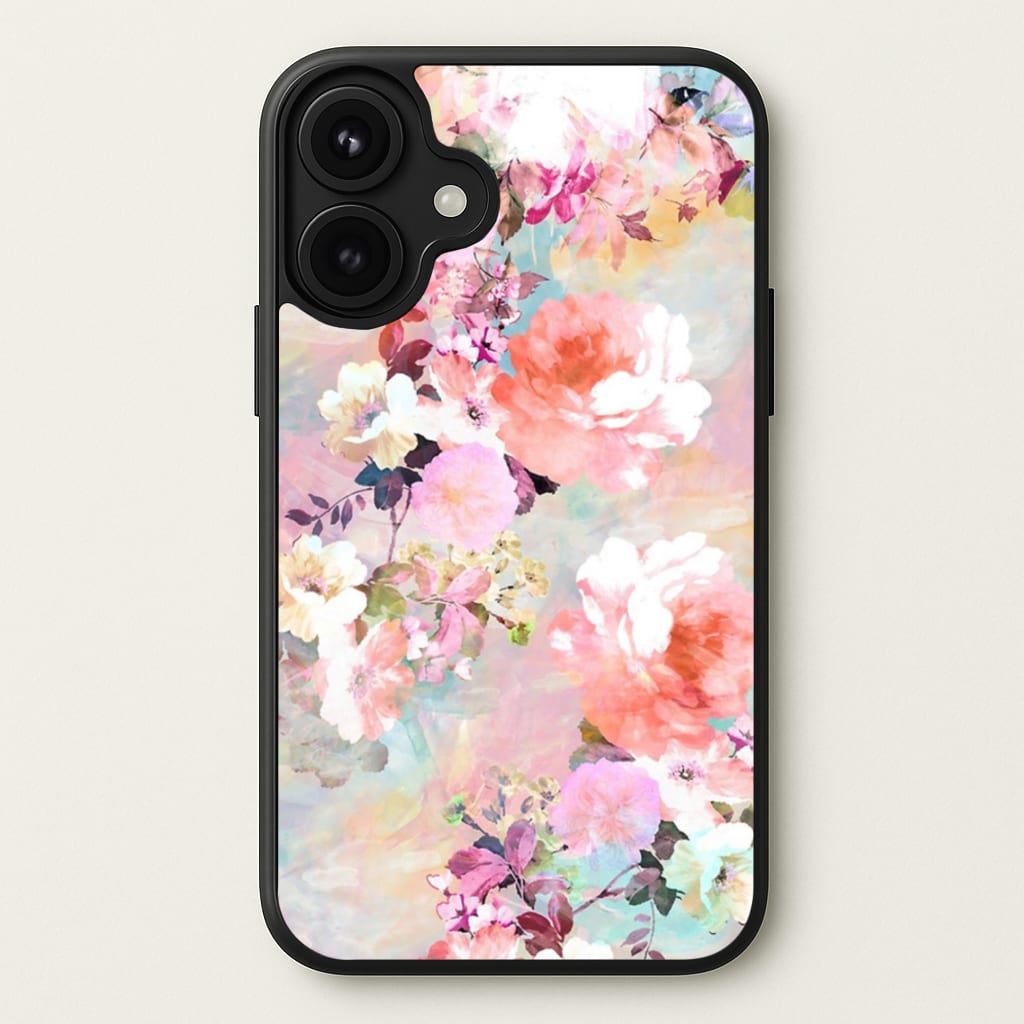 Pastel Pink Floral Pattern Phone Case for iPhone 17