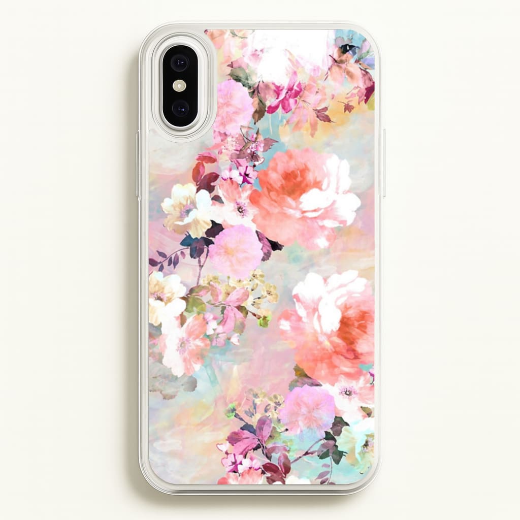 Pastel Pink Floral Pattern - Floral Phone Case for iPhone XS Max