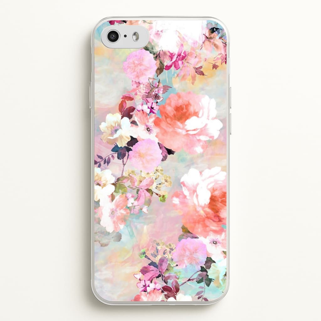Pastel Pink Floral Pattern - Floral Phone Case for iPhone 5 / 5s / SE 2016