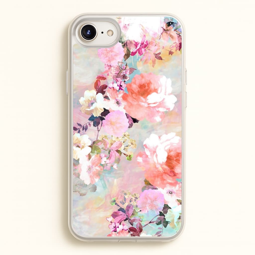 Pastel Pink Floral Pattern - Floral Phone Case for iPhone 6 Plus / 7 Plus / 8 Plus
