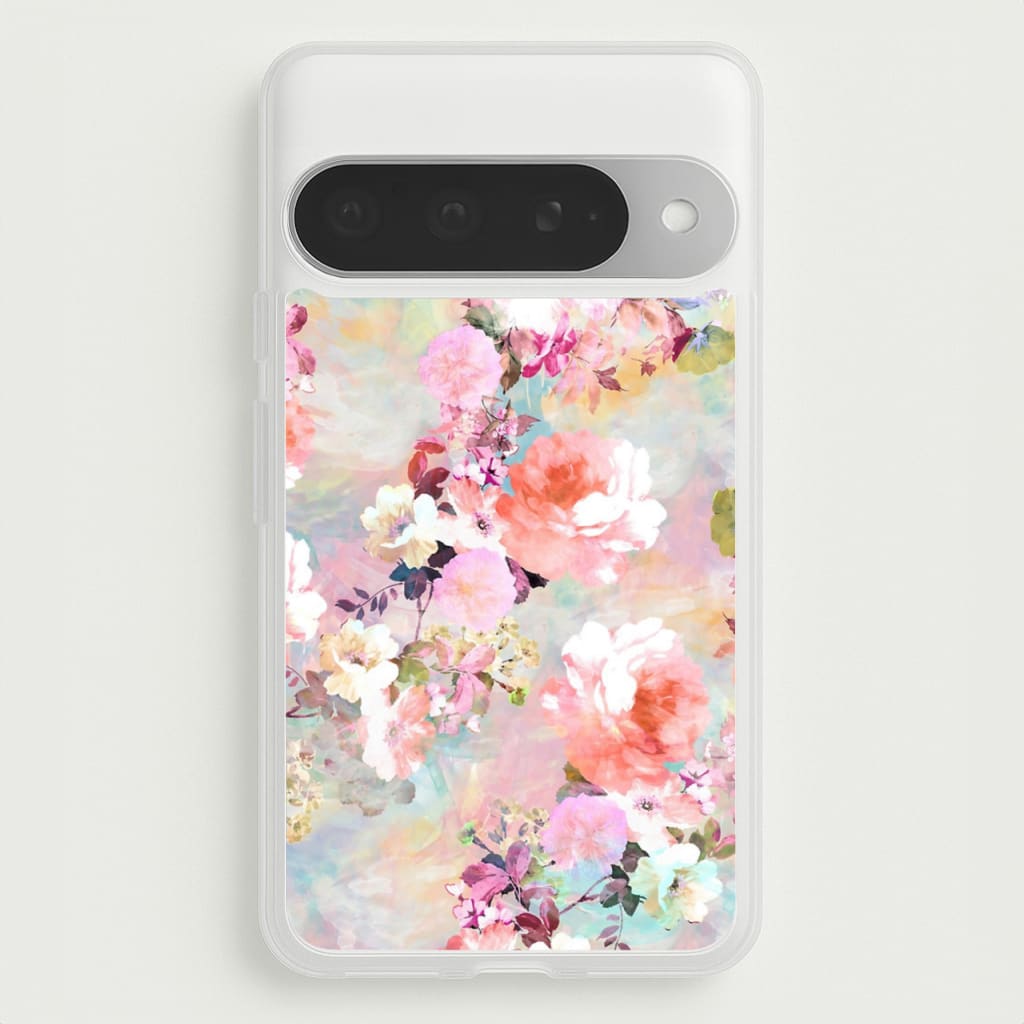Pastel Pink Floral Pattern Phone Case for Google Pixel 10 Pro XL