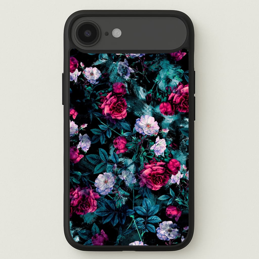 Black Floral Pattern Phone Case for iPhone 17 Air