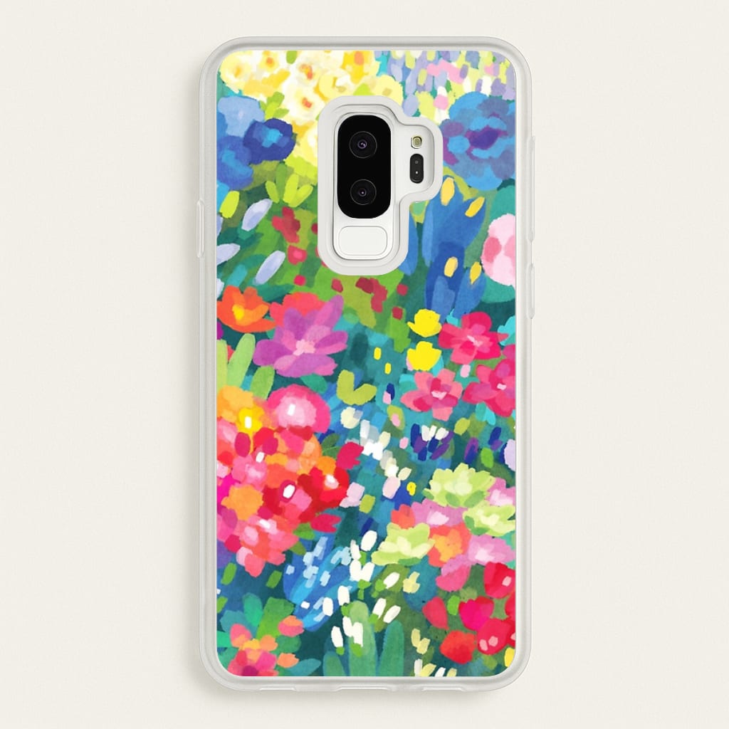 Colourful Floral Pattern - Floral Phone Case for Galaxy S9 Plus