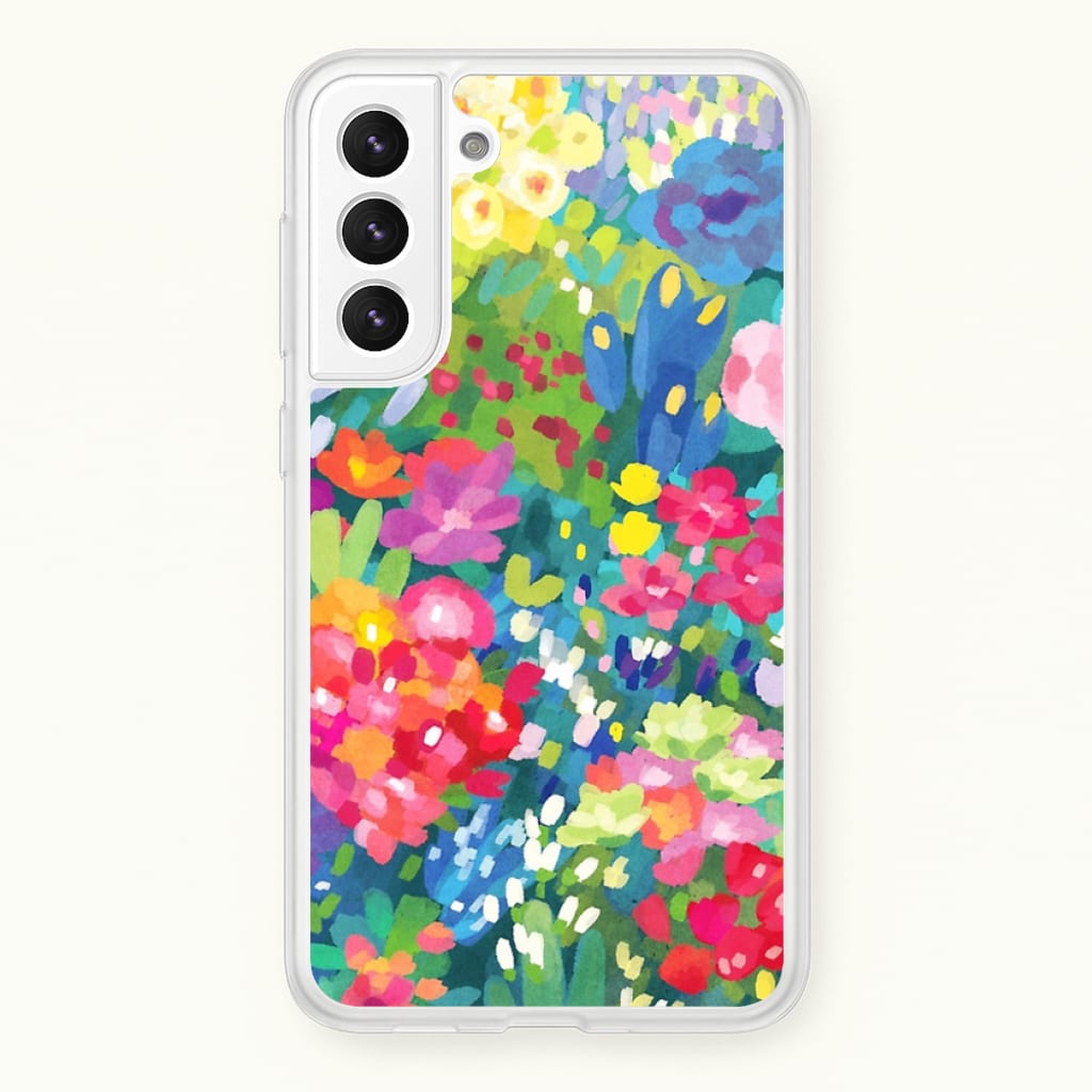 Colourful Floral Pattern - Floral Phone Case for Galaxy S21
