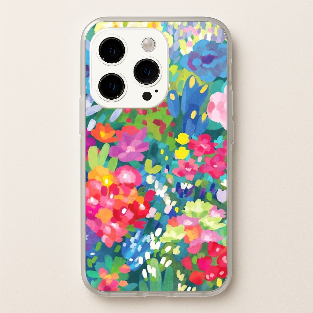 Colourful Floral Pattern - Floral Phone Case for iPhone 15 Pro