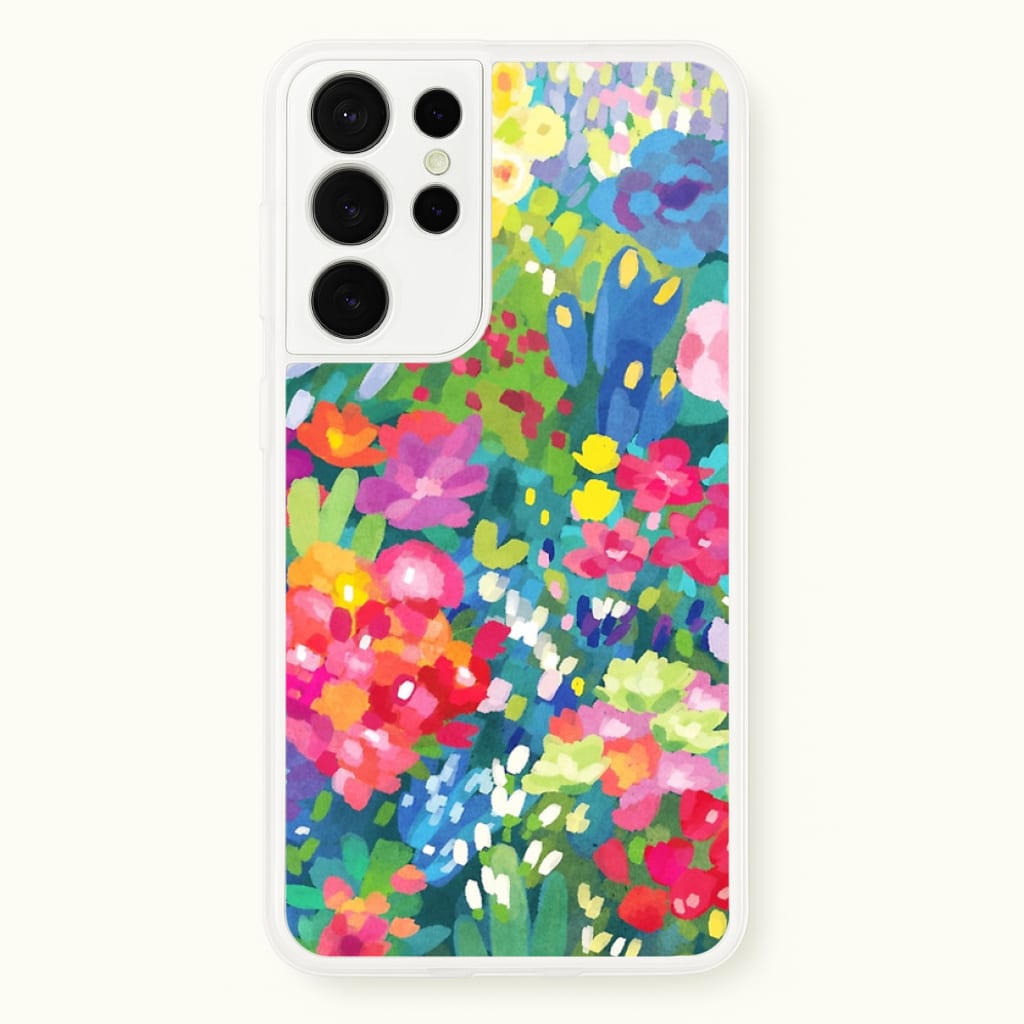 Colourful Floral Pattern - Floral Phone Case for Galaxy S21 Ultra