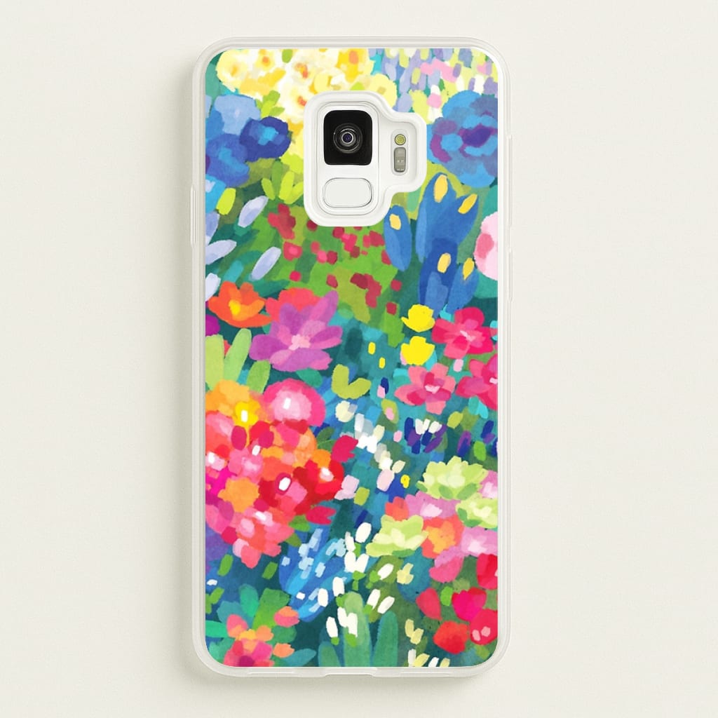 Colourful Floral Pattern - Floral Phone Case for Galaxy S9