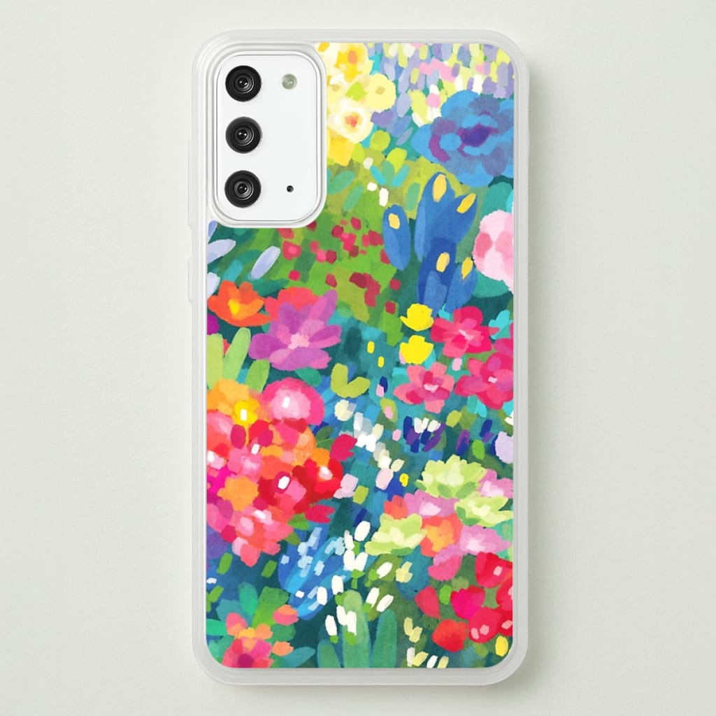Colourful Floral Pattern - Floral Phone Case for Galaxy Note 20