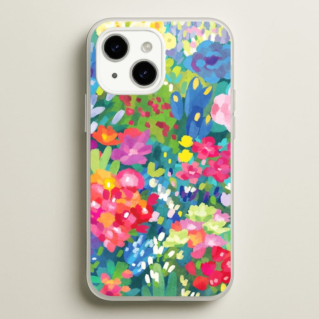 Colourful Floral Pattern - Floral Phone Case for iPhone 15