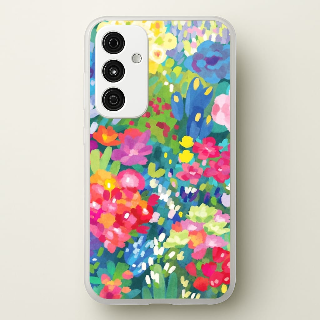 Colourful Floral Pattern - Floral Phone Case for Galaxy A55