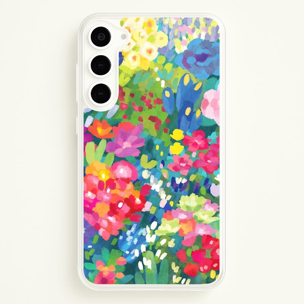 Colourful Floral Pattern - Floral Phone Case for Galaxy S23