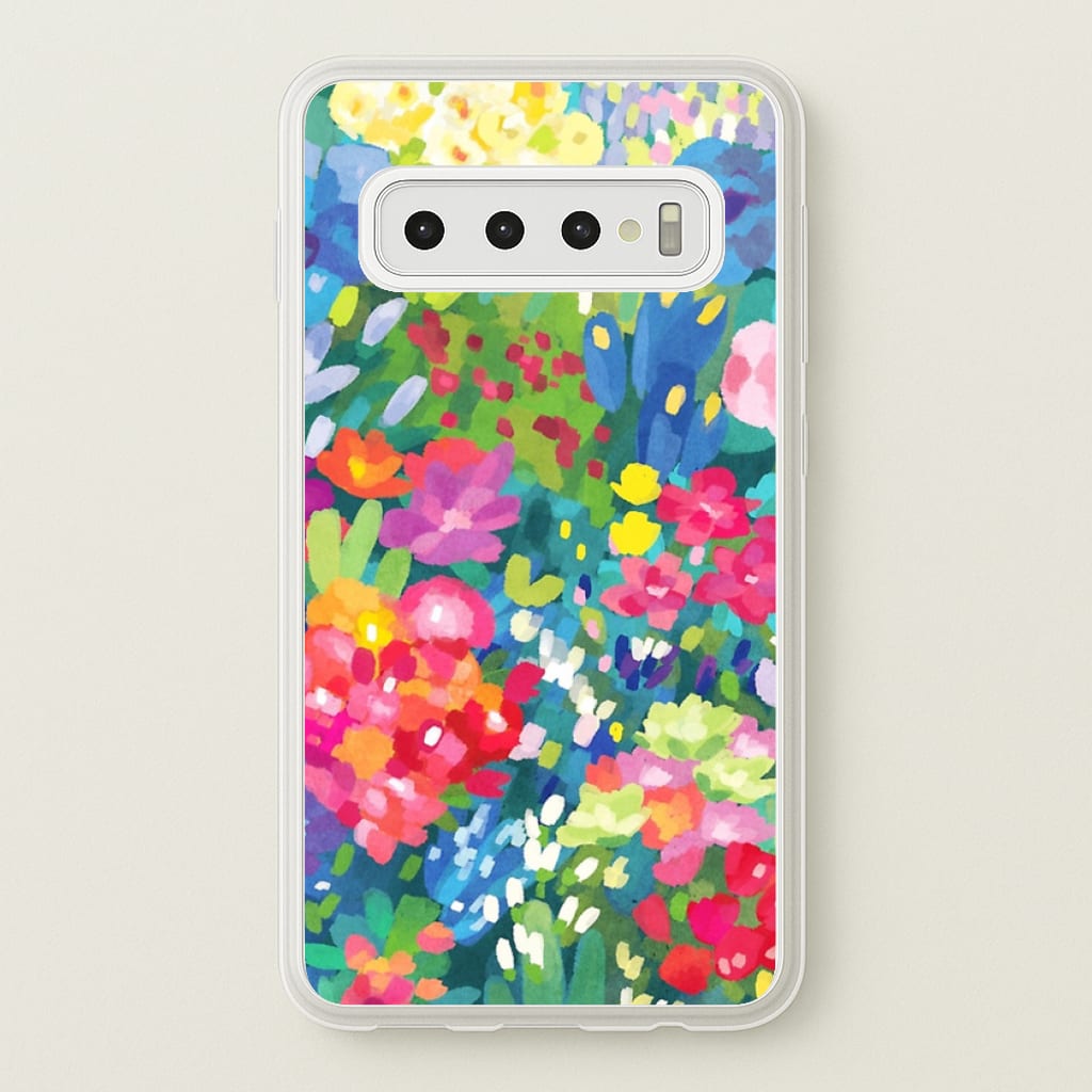 Colourful Floral Pattern - Floral Phone Case for Galaxy S10