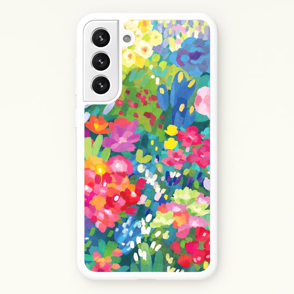 Colourful Floral Pattern - Floral Phone Case for Galaxy S22 Plus