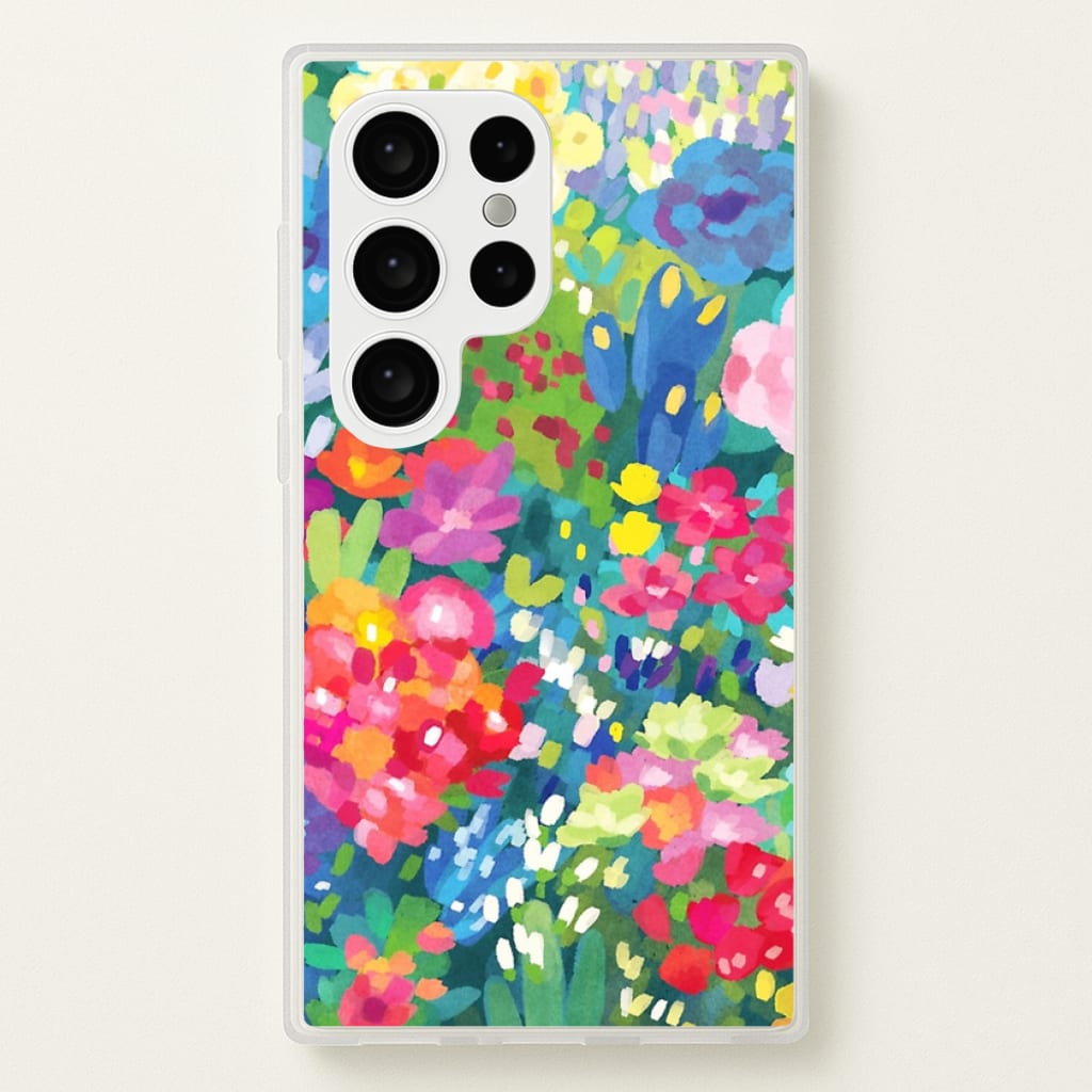 Colourful Floral Pattern - Floral Phone Case for Galaxy S24 Ultra